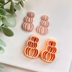 Trio Pumpkin Dangle Polymer Clay Cutter