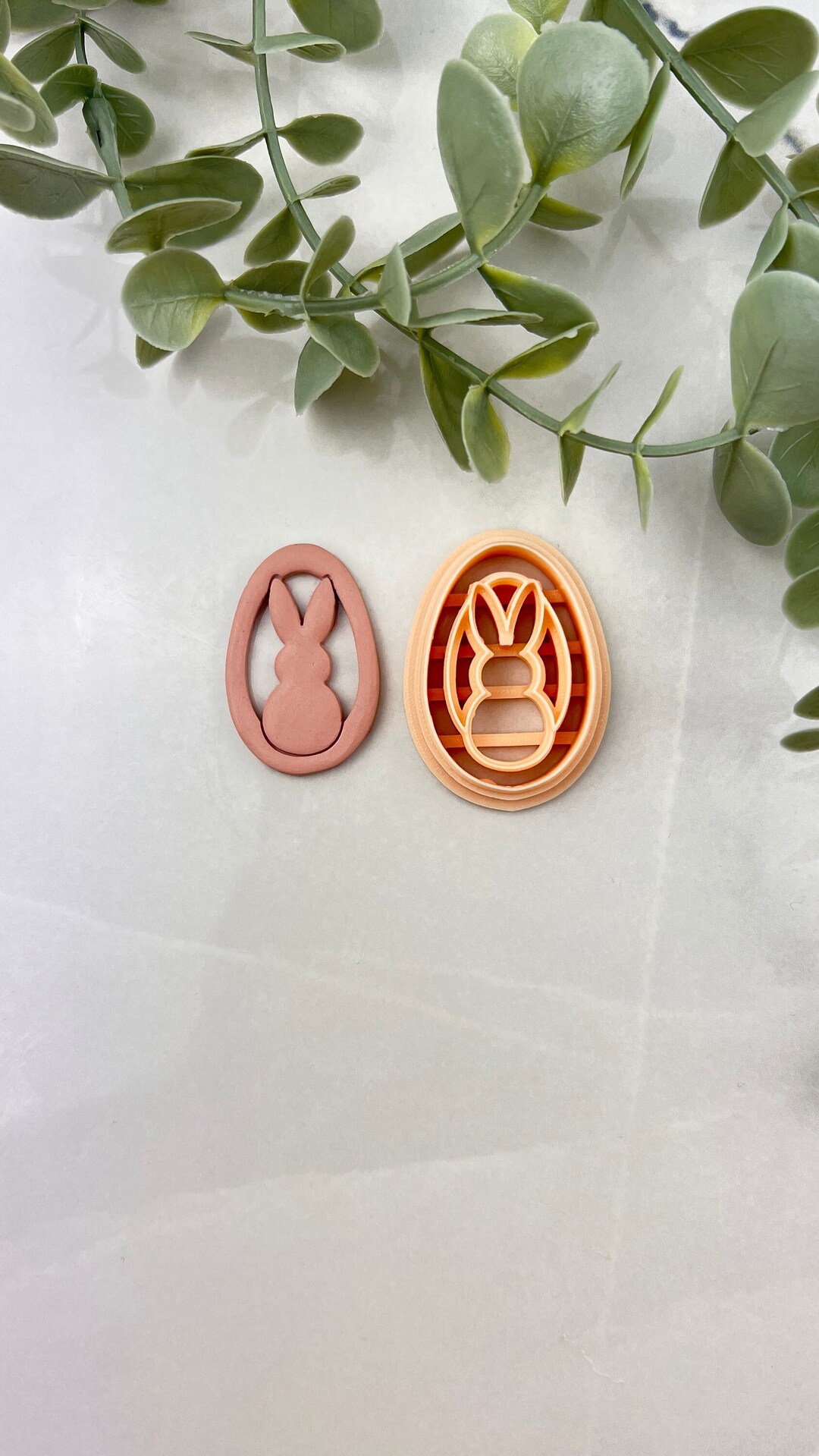 Rabbit in Framed Egg Outline Easter Polymer Clay Cutter | Clay Cutters ...