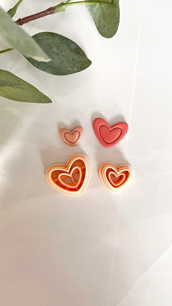 Heart Shaped Polymer Clay Cutters