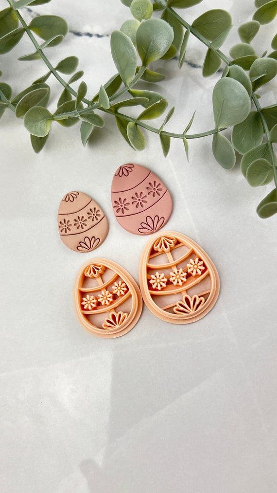 Easter Shapes Embossing Cookie or Clay Cutters Easter Shapes Embossing Cookie or Clay Cutters