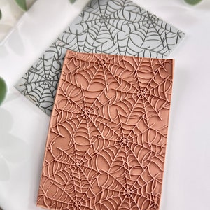 Spider Web Pattern Halloween Polymer Clay Texture Mat