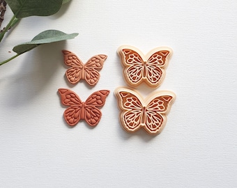 Embossed Butterfly Polymer Clay Cutter