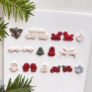 Winter/Christmas Stud Pack 3  Polymer Clay Cutter | Winter Christmas Collection