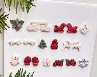 Winter/Christmas Stud Pack 3  Polymer Clay Cutter