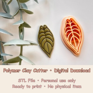 Téléchargement numérique de fichier STL de feuille tropicale symétrique