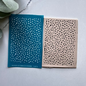 Dots Pattern Silkscreen for Polymer Clay | Clay Texture | Floral Pattern | Botanical Design | Clay Tools | Imprint Clay Tool