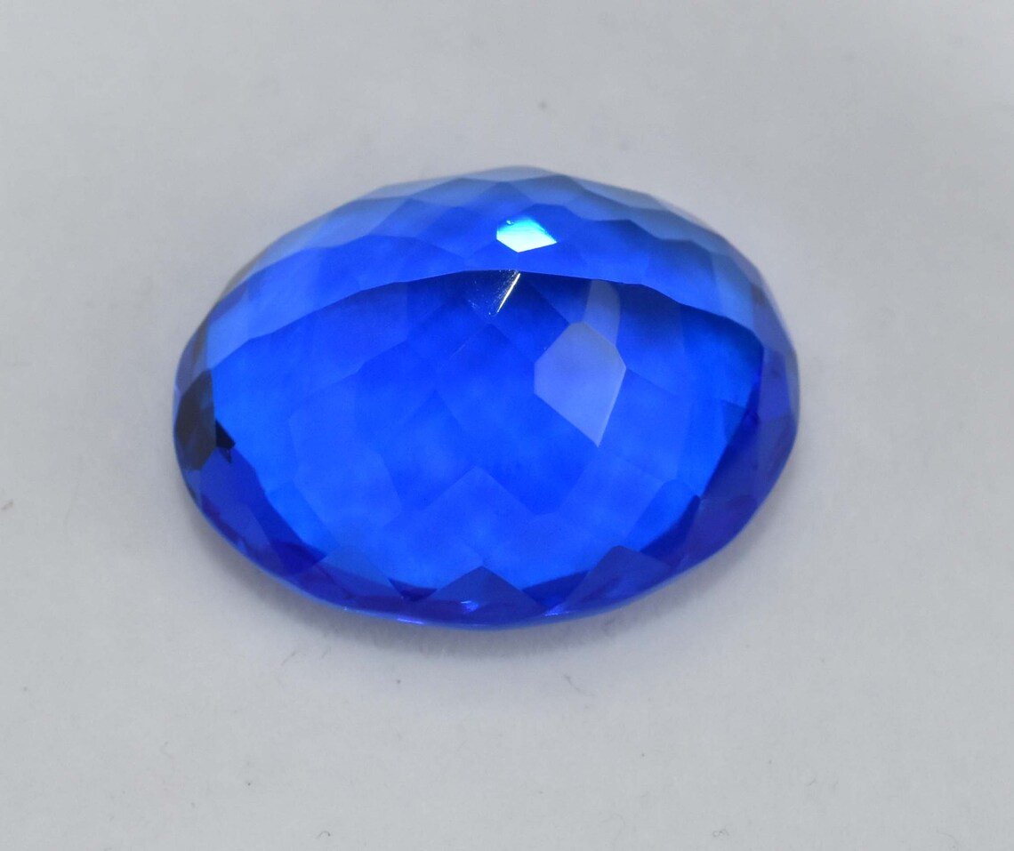 49.10 Ct AAAA Natural Blue Tanzanite Gemstone Faceted Cut Etsy