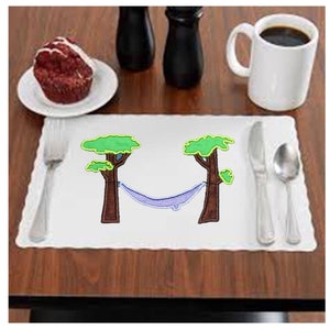 Hammock Embroidery Applique Digital Design