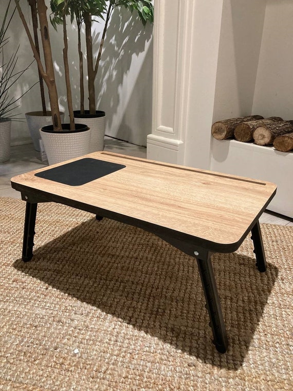 Folding Lap Desk With Mouse Pad for Left Handed Bed Tray With