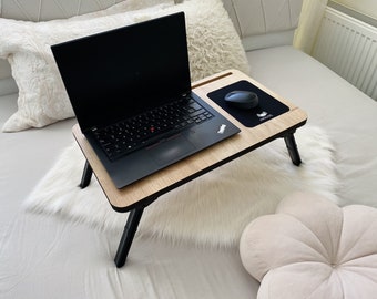 Scrivania Per Computer Portatile, Tavolo Da Letto Per Laptop, Vassoio Per La Colazione, Scrivania Pieghevole Portatile - Foto 10