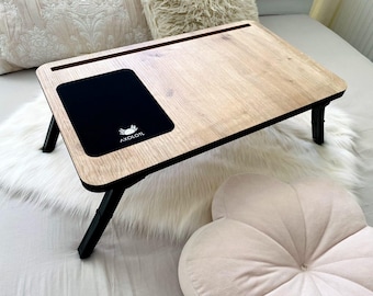 Left Handed Folding Lap Desk with Mouse Pad, Bed Tray