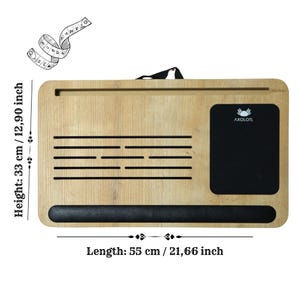Laptop Stand with Cushion, Lap Desk with Mouse Pad, Laptop Tray Pillow, Bed Tray with Phone Compartments, Wrist Supported, Freelancer Gift