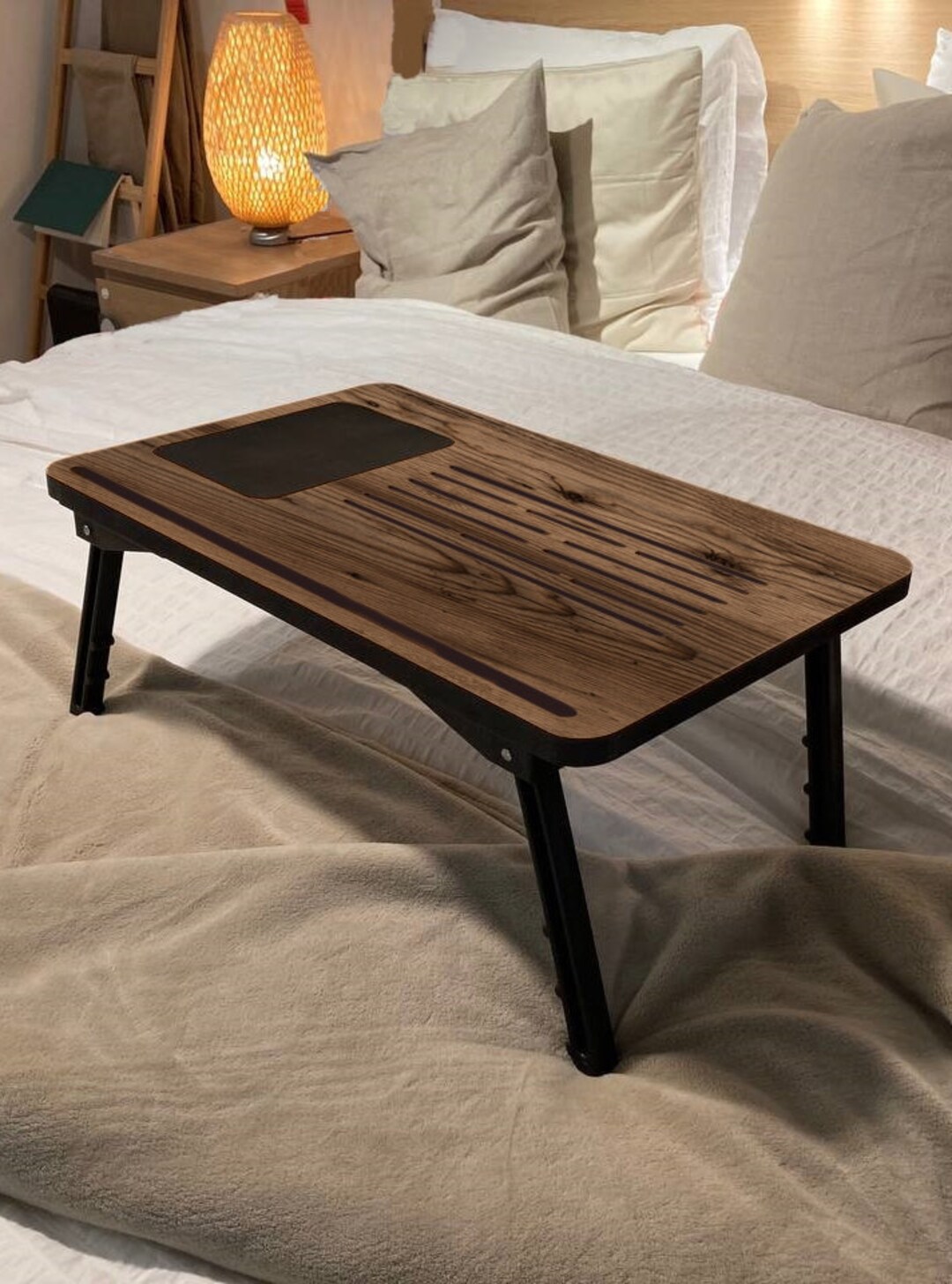 Fold Away Bed Tray Lap Desk With Mouse Pad Bed Desk Etsy