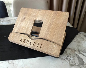 Leggio Per Ricettari WeddHuis In Legno - Supporto Per Libri Da Cucina, 21,5x16,5x12,5 Cm, Stile Vintage - Foto 8