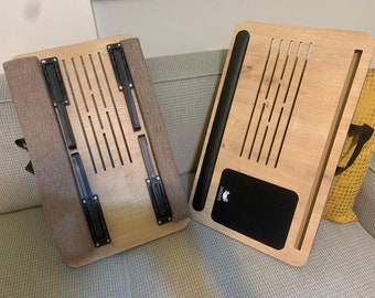 Cushioned Laptop Lap Desk with Mouse Pad, Phone Compartment