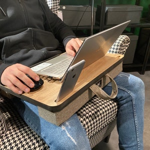 to put laptop and phone while working from where you are sitting