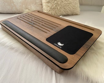 Gepolsterter Laptop-Schreibtisch mit Mausunterlage und Tablet-Halter