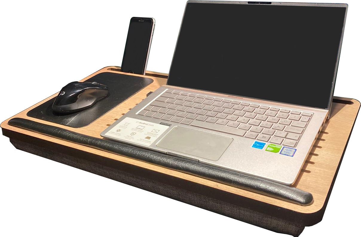 Lap Desk, Laptop Desk with Mouse Wrist Pad, Right Left Handed Design