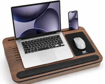 Handmade Cushioned Laptop Lap Desk with Mouse Pad