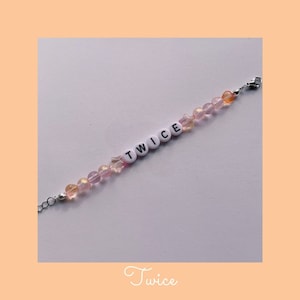 Twice Themed Personalised Custom Kpop Beaded Bracelet Jewellery