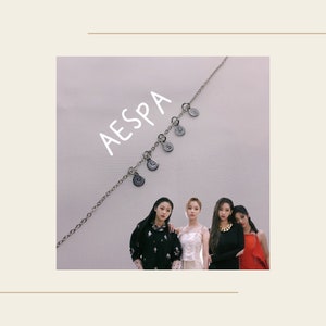 AESPA Kpop Silver Necklace Bracelet Pendant | Winter NingNing Giselle Karina