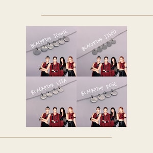 BLACKPINK Kpop Silver Necklace Bracelet 10mm Pendant | Jennie Lisa Rose Jisoo