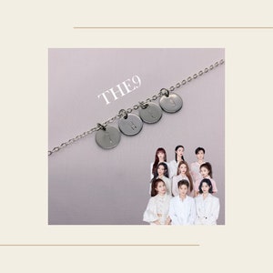 THE9 Cpop Silver Necklace Bracelet 10mm Pendant | Xin Liu Esther Yu Kiki Yu Yan