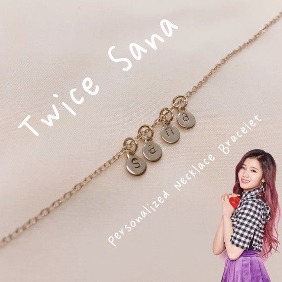 TWICE ツウィ サナ Kpop パーソナライズ ネックレス ブレスレット 