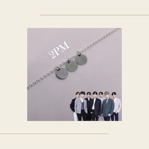 2PM Kpop Collier En Argent Bracelet 10mm Pendentif | Heeseung Jay Jake Sunoo Nik