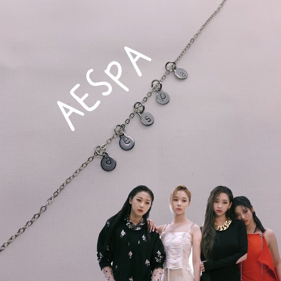 AESPA Kpop Silver Necklace Bracelet Pendant | Winter Ningning