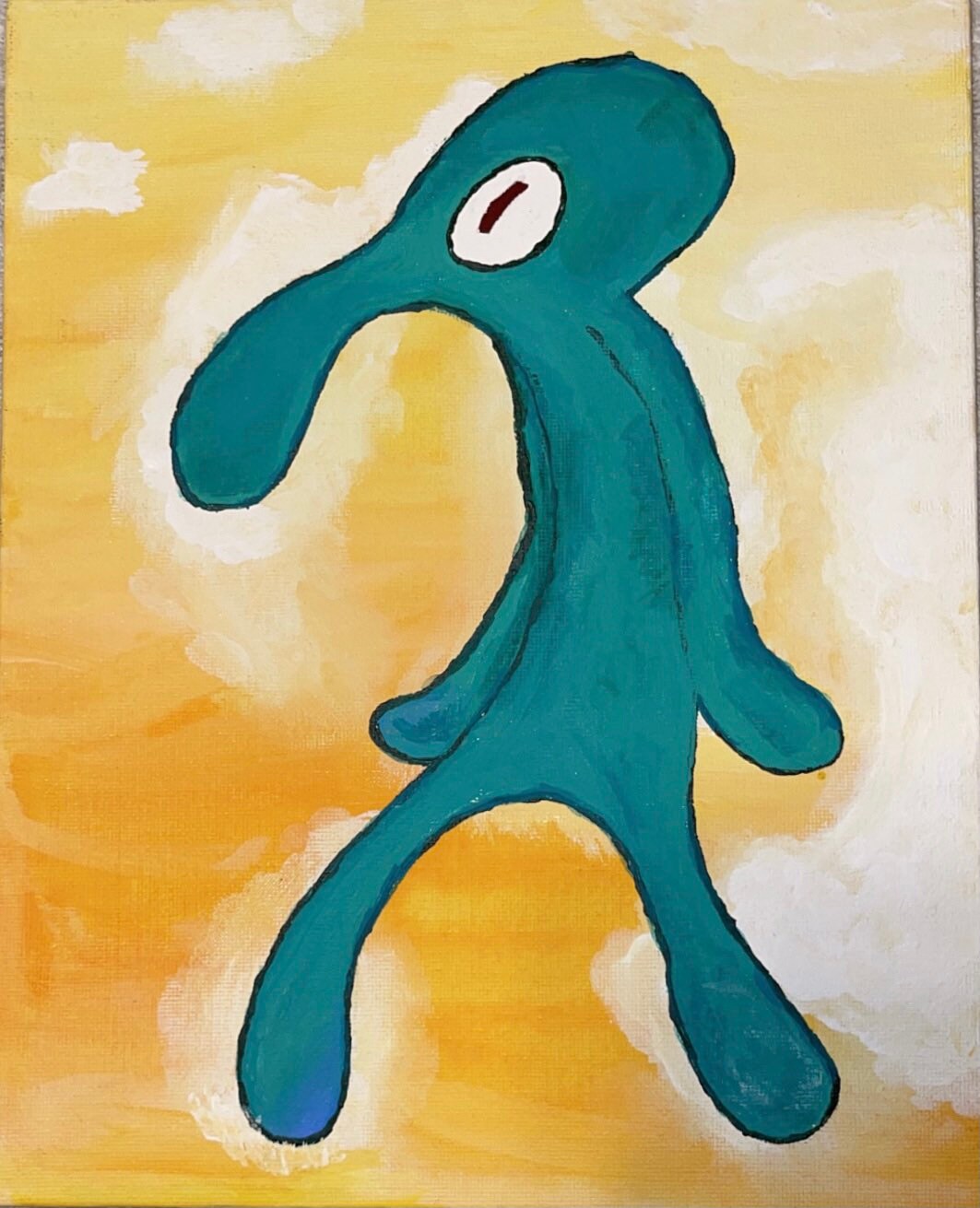 Bold and Brash Squidward Painting Etsy