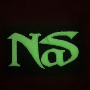 Rapper Nas Logo GITD Patch