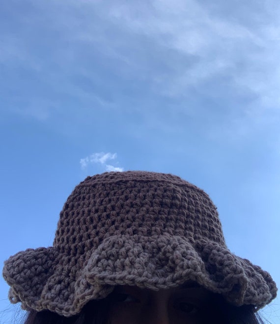 Crocheted Frilly Bucket Hat - Etsy