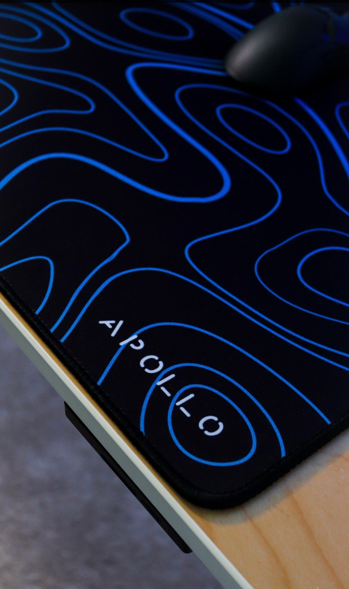 Topographic Large Gaming Mousepad Topo Blue Etsy