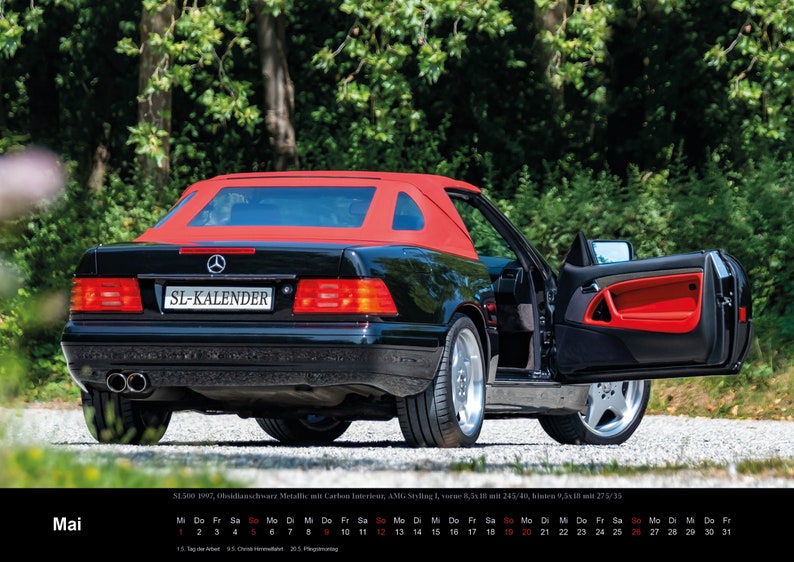 Mercedes SL Kalender 2025 Serie R129 DIN A3 Etsy.de