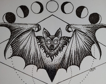 Bat print 8×10"