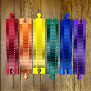 Flexible Track Rainbow for Wooden Train Sets - Compatible with BRIO and Others - Pack of 6