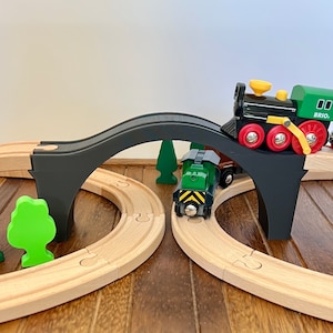 Bridge for Wooden Train Sets - Compatible with BRIO and Others