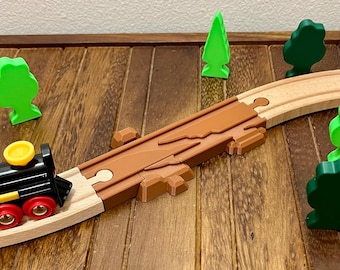 Jouet éducatif Train Ensemble Circuit De Train En Bois 100 Pieces