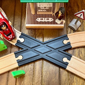 X-Track for Wooden Train Sets - Compatible with BRIO and Others