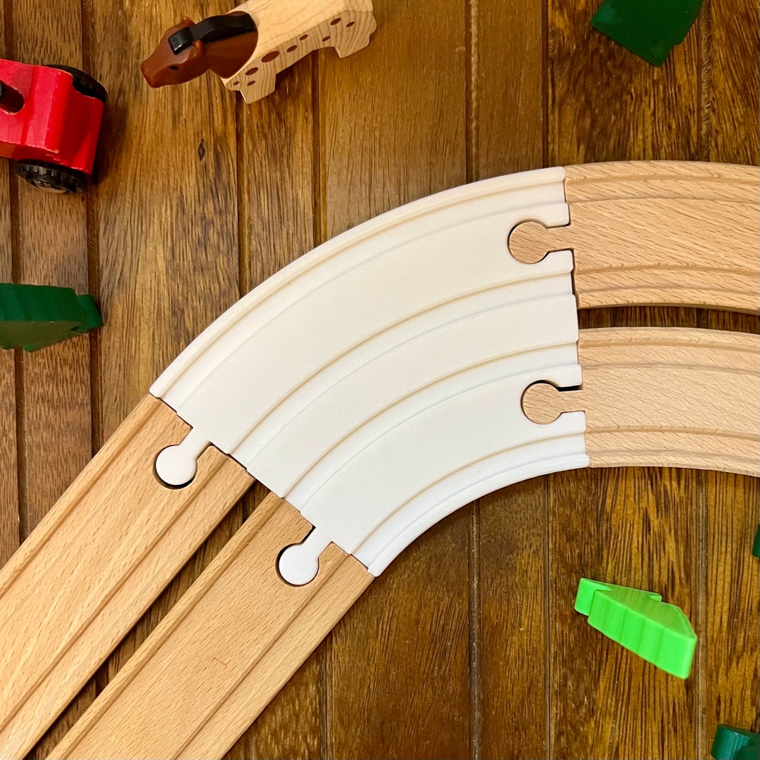 Double Short Curve Track for Wooden Train Sets - Compatible With BRIO ...