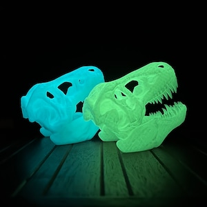 T. Rex Dinosaur Skull - Glow-in-the-Dark - 3D Printed