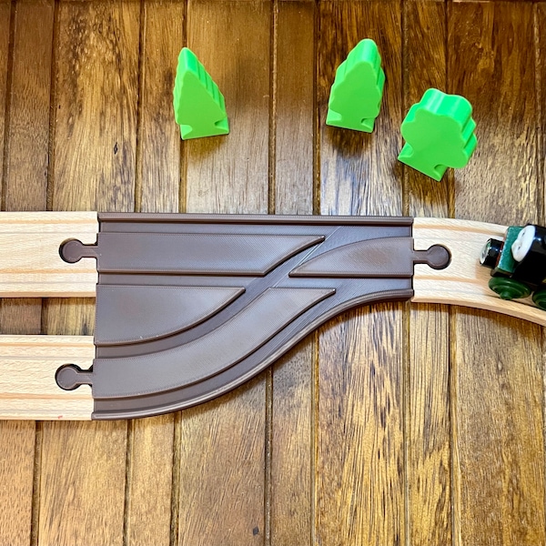 1-to-2 Splitter Track for Knapford Station - Compatible with BRIO and Thomas