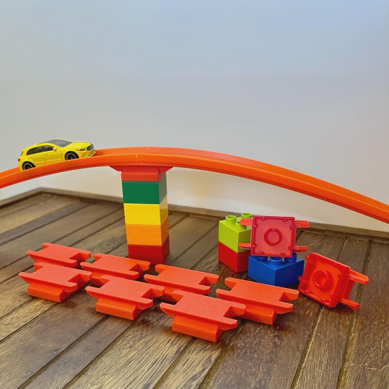 Car Track to Building Block Adapters - Compatible With Hot Wheels and ...