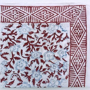Bandana aus Bio Baumwolle Block Bedruckter Bandana Schal Halstuch Baumwolle Halstuch Hochwertiger, Winter Schal, Einzigartiges Design, Boho Bandana BPB - 013