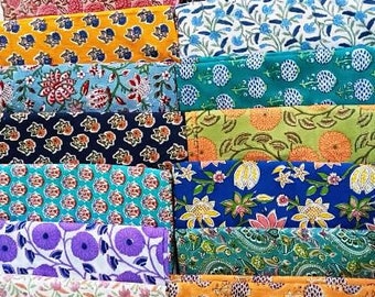 Colorful Block print Handkerchief Bohemian Style Floral Hankie Cotton Zero Waste Washable Handmade Wedding Handkerchiefs,Gift For Her