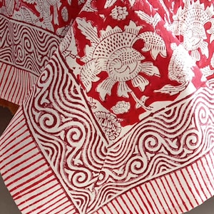 India Block Print Tablecloth Square/Rectangle/Round Custom Table Cover With Napkin Vintage Tablecloth Cotton Boho Handmade Wedding Decor
