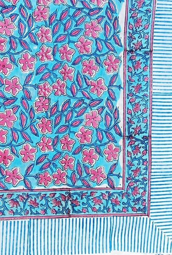 Indian Cotton Kaftan Floral Print Maxi, Summer Co… - image 3