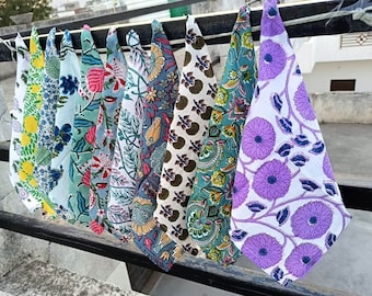 Napkins Set Soft Cloth Cotton Block Printed Napkins Different Printed Napkins Boho Table Setting Bohemian Decor Napkins Wedding Napkins Set