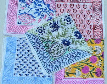 100% Cotton Bandanas, Bohemian Style Cotton Neck Scarf, Boho Soft Cotton Bandana, Cotton Neckerchief, cloth Square Scarf gift handkerchief